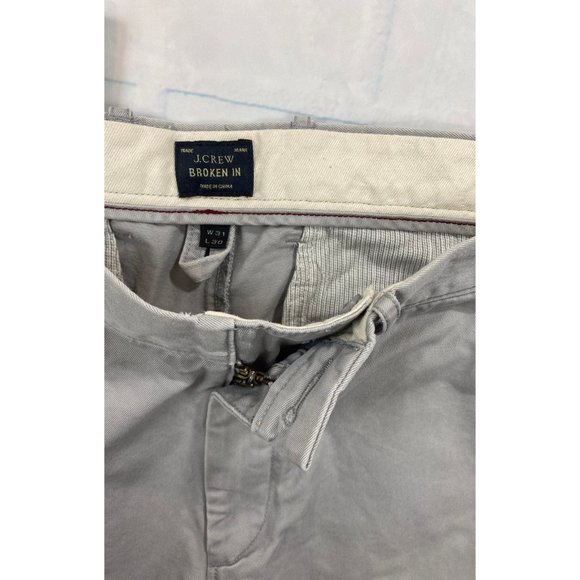 J. Crew Broken In Grey Chino Pants Bottoms - Picture 10 of 10